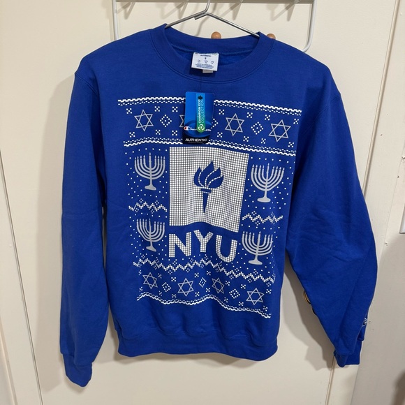 Champion Other - Champion Blue Crewneck Sweater NYU New York University Jewish Men’s Size Small
